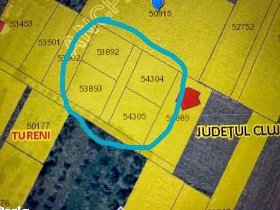 Vand teren in Tureni cu proiect de casa  autorizat
