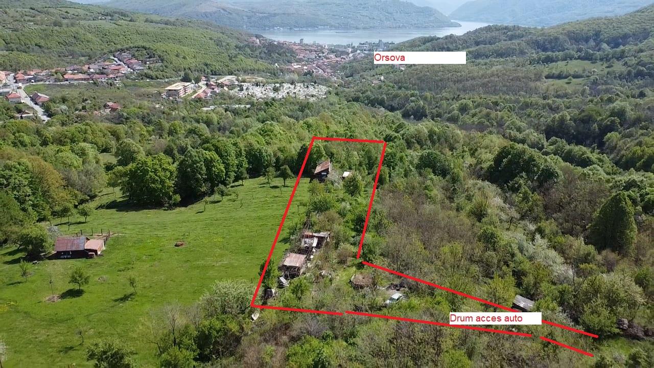 Vand teren intravilan 2.500mp cu vie, pomi fructiferi și construcții–Orșova