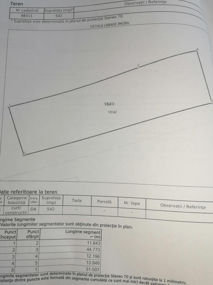 Vând teren intravilan 542 mp Brăila, Cartier Pisc