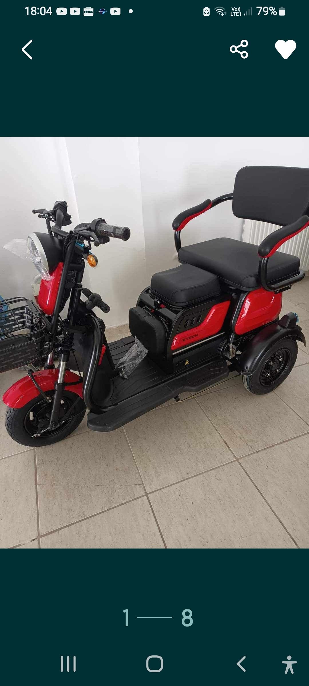 Vànd Tricicletà electricà 1300watti ca nouà
