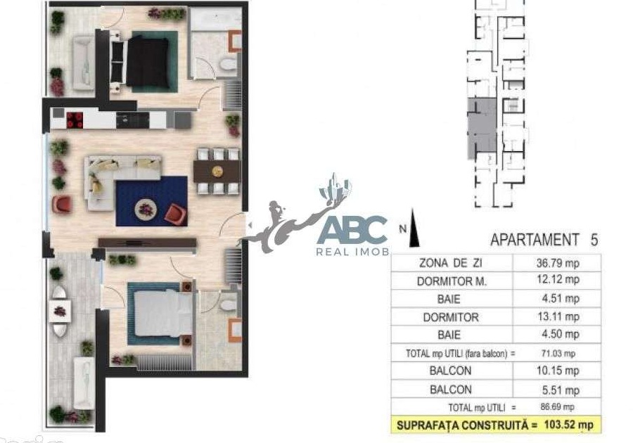 Vanzare Apartament 3 camere Baneasa