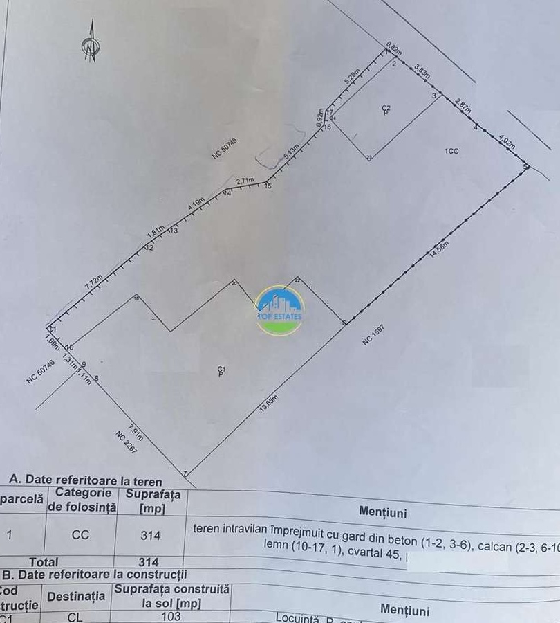 Vanzare casa cu teren 315 mp Chitila  central, Ilfov
