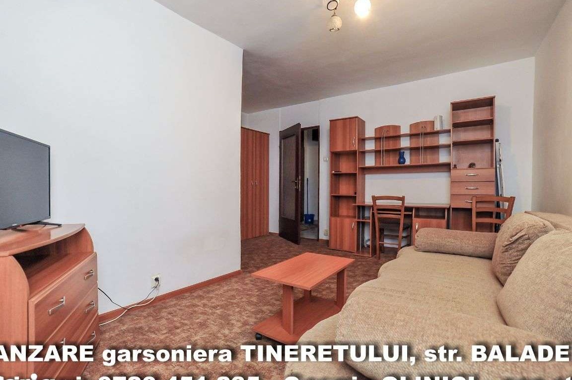 VANZARE garsoniera decomandata, zona TINERETULUI (Baladei)