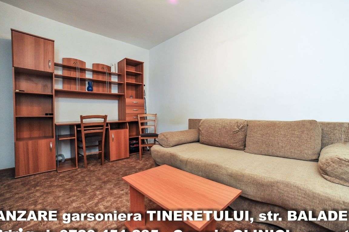 VANZARE garsoniera decomandata, zona TINERETULUI (Baladei)