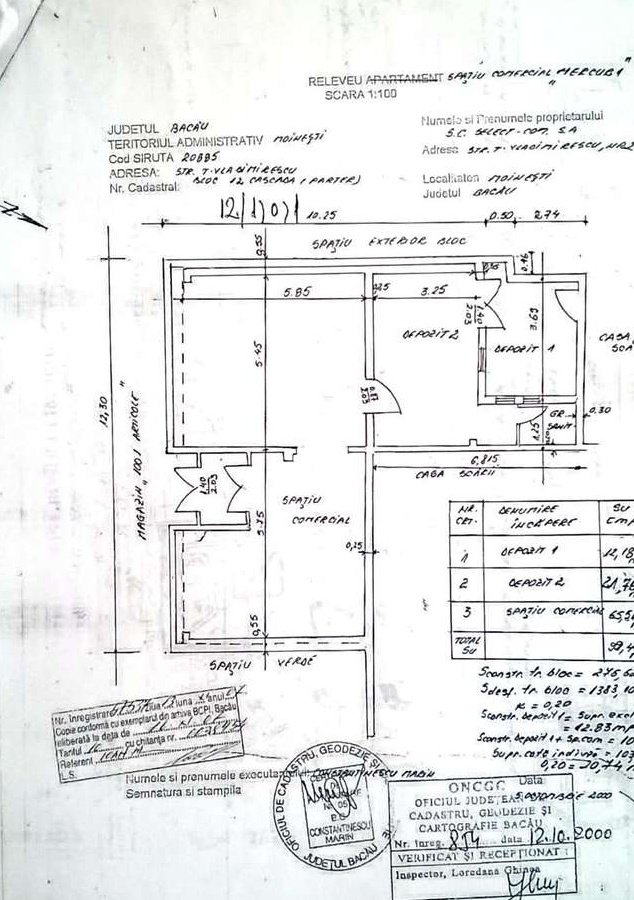 Vanzare spatiu comercial Moinesti, T. Vladimirescu 12