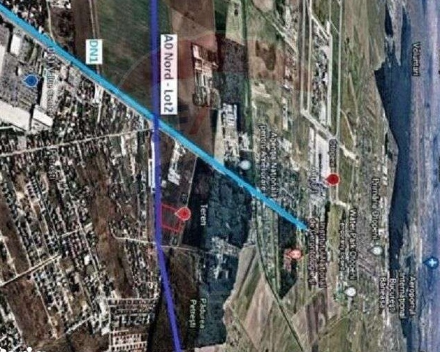 Vanzare teren Balotesti/Autostrada Centura bucuresti A0 - centura nord