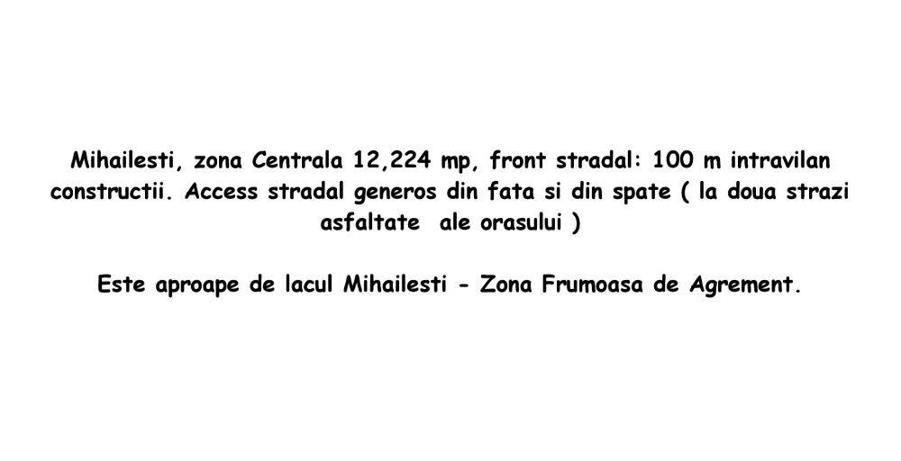 Vanzare Teren in Orasului Mihailesti, Judetul Giurgiu