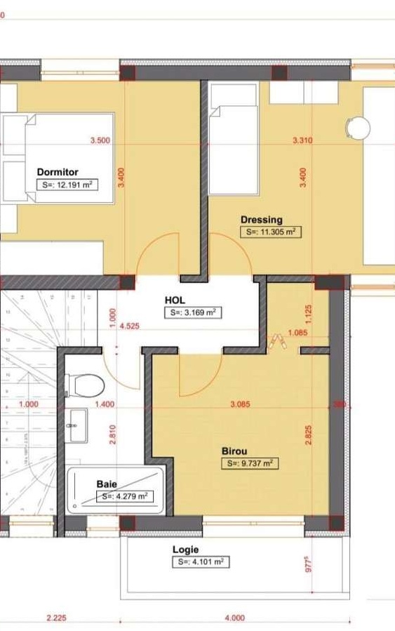Vila P+E, Turcesti-Stadion, 1/2 Duplex