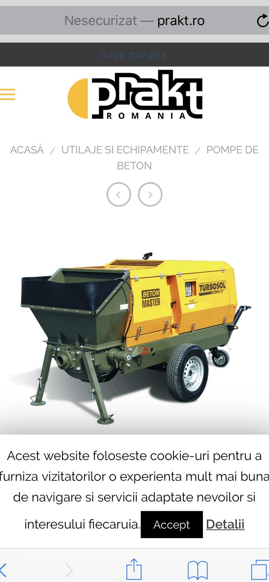 Vînd pompă beton Turbosol