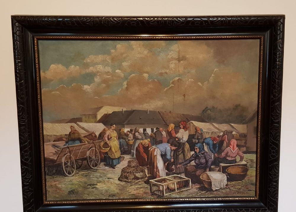 vind tablou autentic 80 / 60 cm pictor strain Gross Karoly Tordai