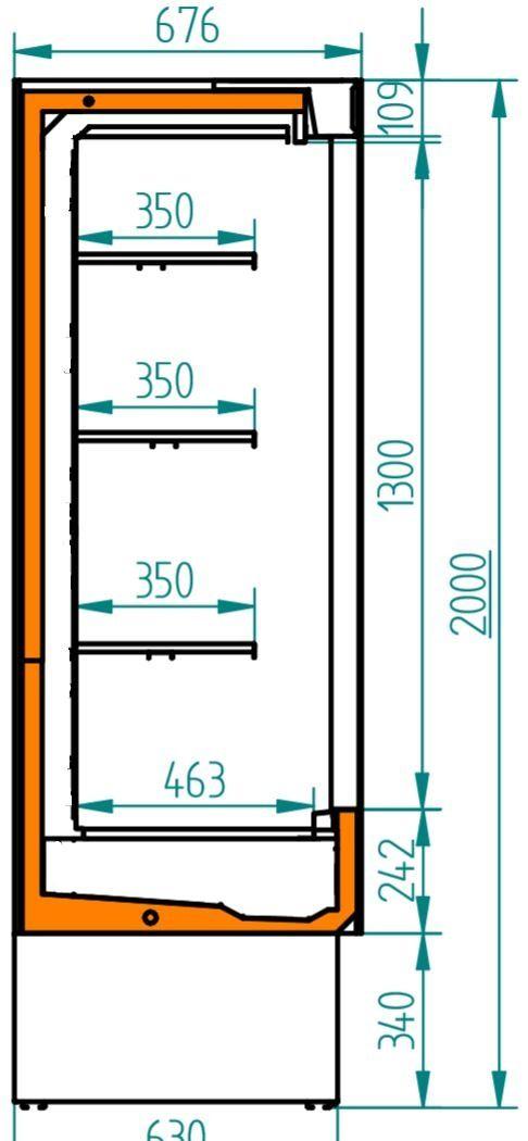 Vitrina verticala Refrigerare - Merida 132 cm / Profesionala