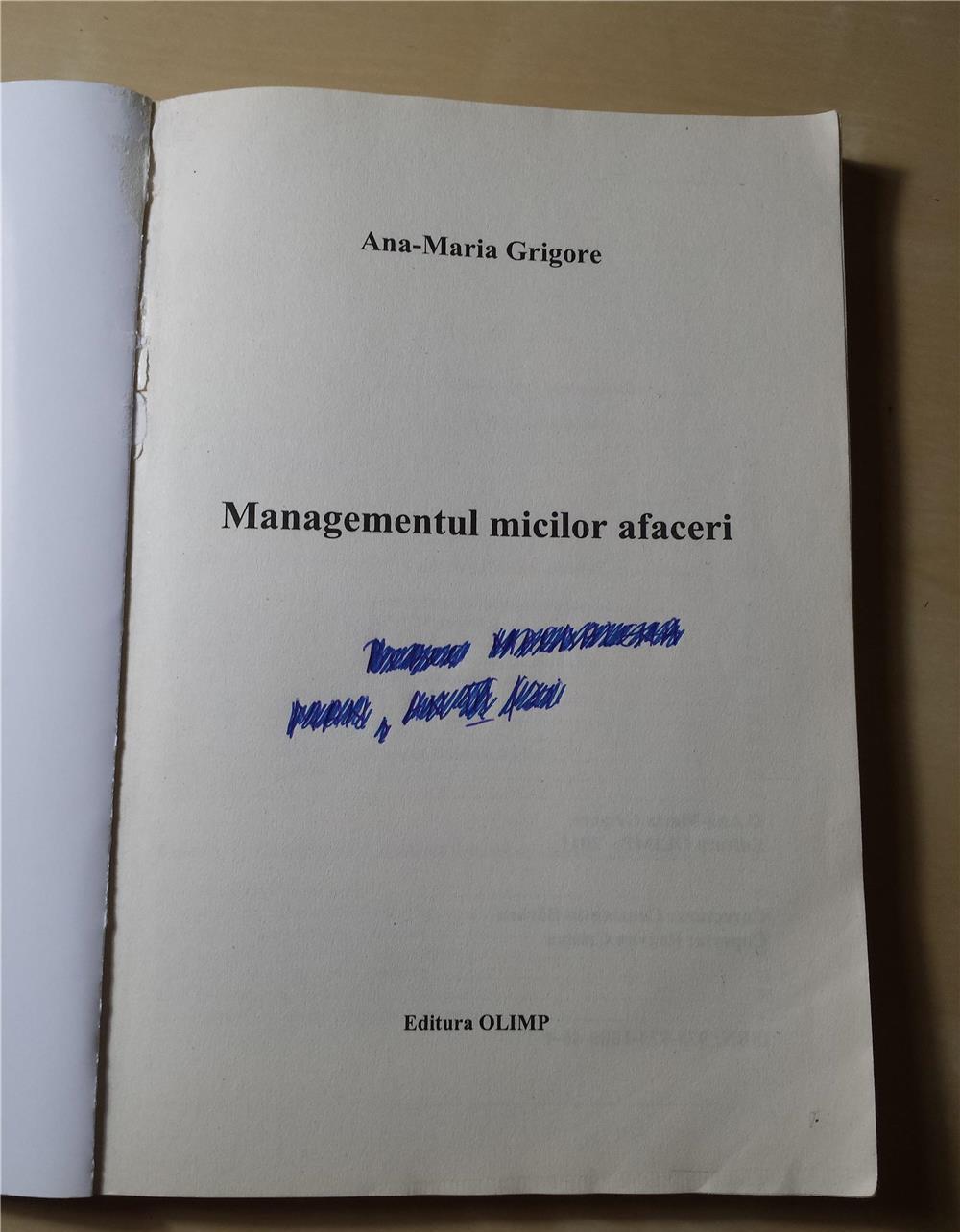 Vol. Managementul micilor afaceri  de Ana-Maria Grigore