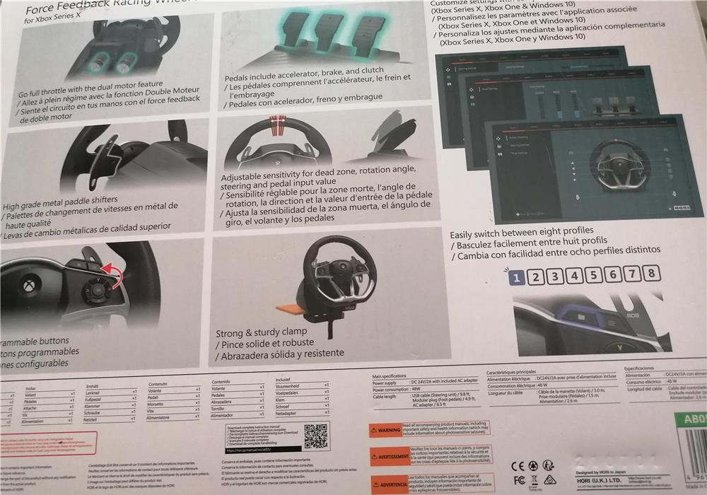 Volan HORI Force Feedback Racing Wheel DLX,NOU