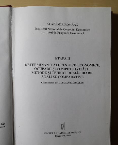 Vol."Determinanti ai cresterii economice"