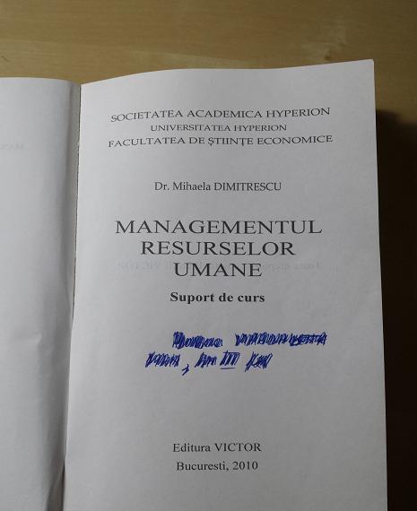 Vol."Managementul resurselor umane"  de Mihaela Dimitrescu