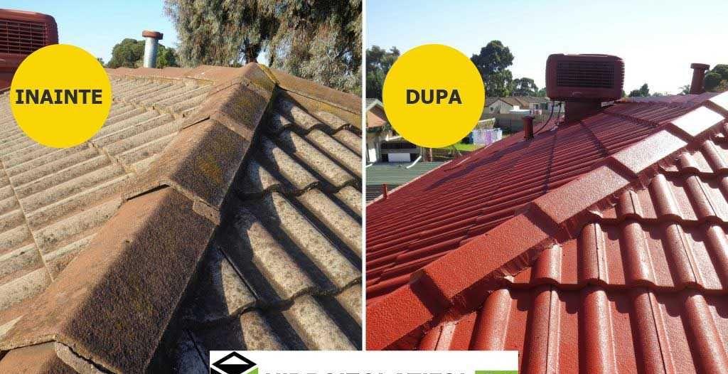 Vopsire acoperis / Vopsea tigla, tabla, azbest, beton reconditionare