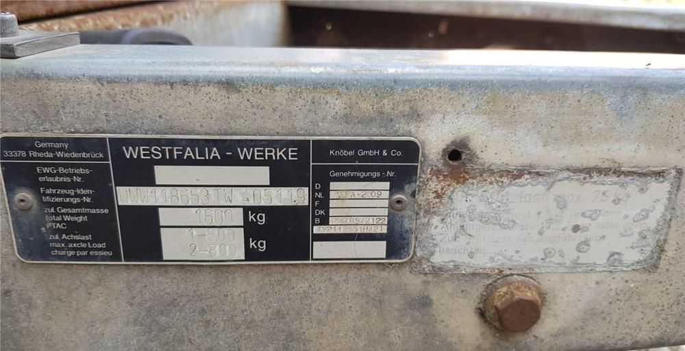 Westfalia 1,6 t 2,50 x 1,40