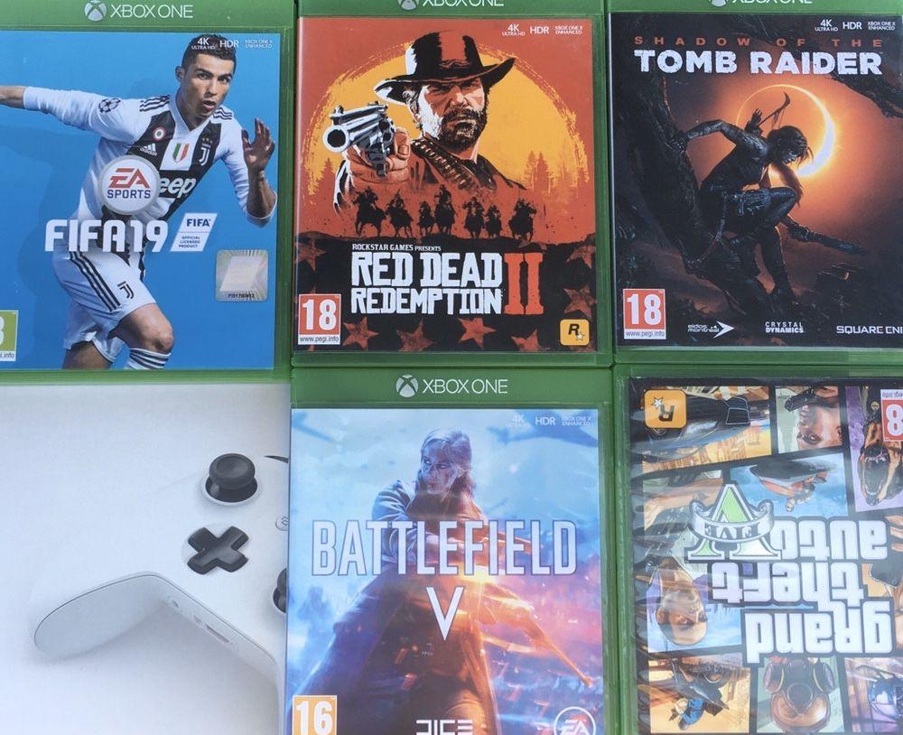 Xbox One 1tb fortnite 1an garanție, 3 jocuri, sigilat