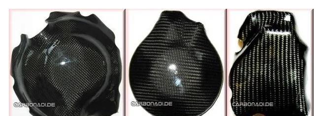 Yamaha R6 1999-2002 set 3 piese protectii motor carbon kevlar