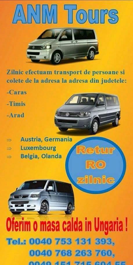 Zilnic !!! Oferim o masa calda in Ungaria... Transport de persoane International  la adresa