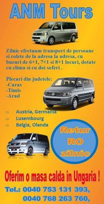 Zilnic !!! Oferim o masa calda in Ungaria... Transport International de persoane la adresa